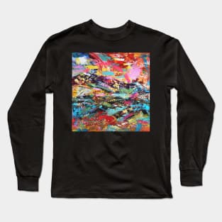 Rainbow Abstract Landscape 286 Long Sleeve T-Shirt